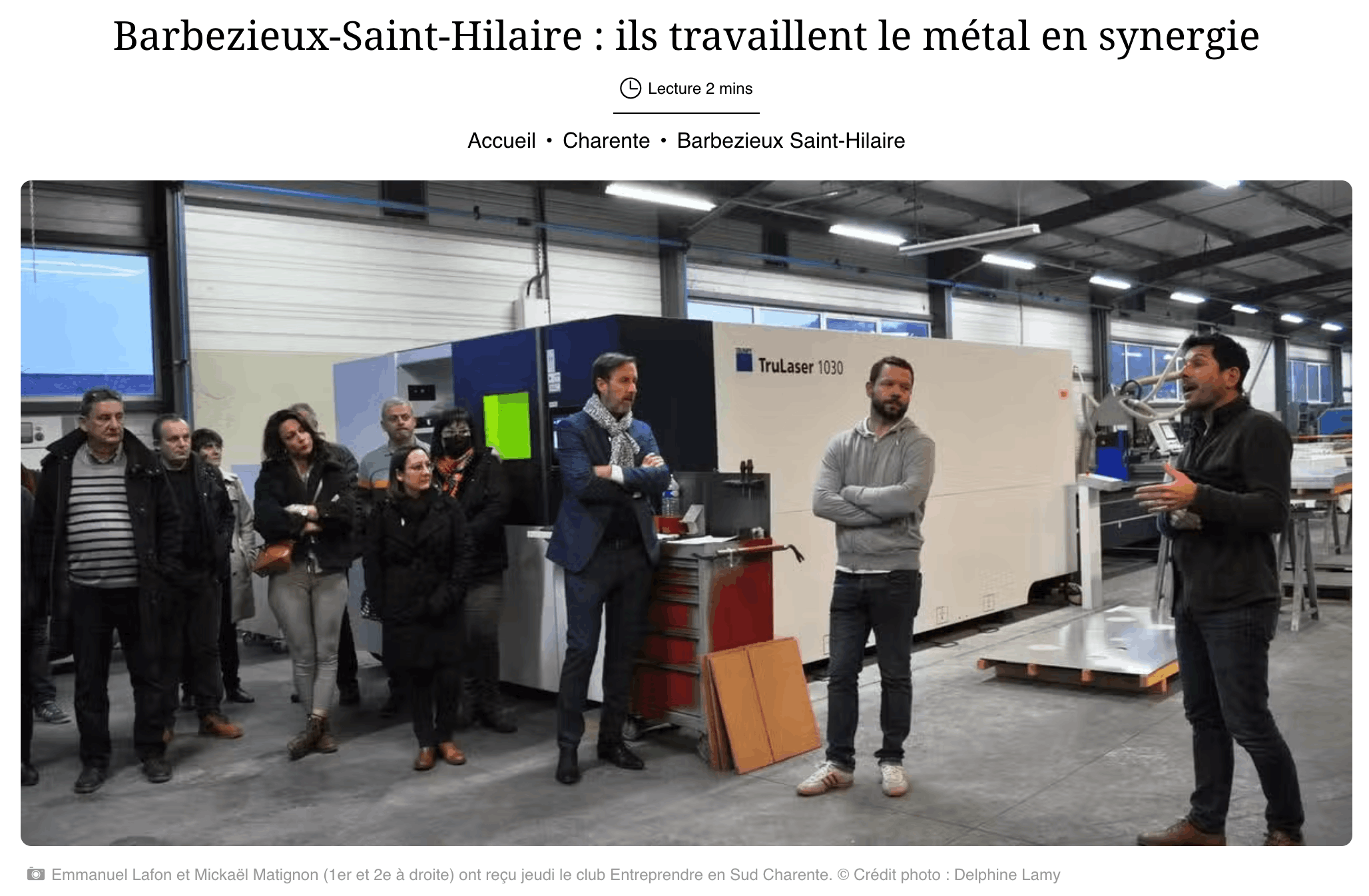Charente Pliage, expert du travail du métal et de l’habillage de façades